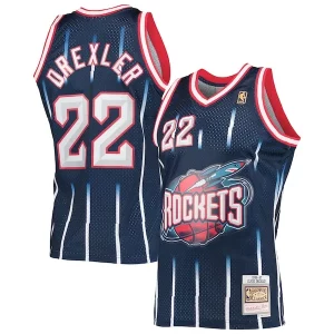 Clyde Drexler Houston Rockets 1996/97 Hardwood Classics Swingman Jersey Navy
