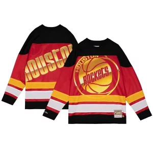 Houston Rockets Women's Hardwood Classics Big Face 4.0 Hockey Jersey Red