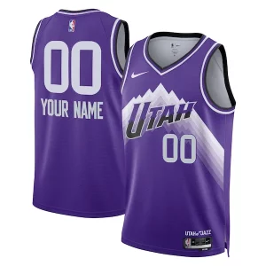 Utah Jazz Nike Unisex 2023/24 Custom Swingman Jersey Purple City Edition