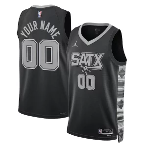 San Antonio Spurs Jordan Brand Unisex 2022/23 Swingman Custom Jersey Statement Edition Black