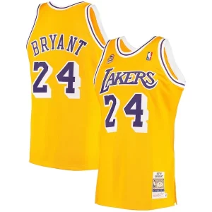 Men's Los Angeles Lakers Kobe Bryant Gold 2007 Hardwood Classics Authentic Jersey
