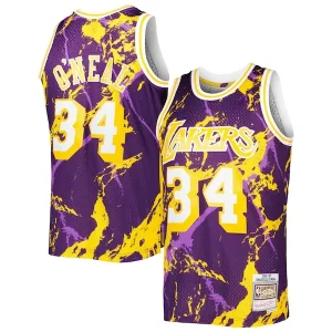 Shaquille O'Neal Los Angeles Lakers 1996/97 Hardwood Classics Marble Swingman Jersey Purple