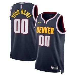 Denver Nuggets Nike Unisex Swingman Custom Jersey Navy Icon Edition