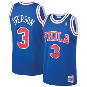 Allen Iverson Philadelphia 76ers 1996/97 Hardwood Classics Throwback Swingman Jersey Royal