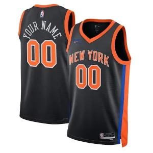 New York Knicks Nike Unisex 2022/23 Swingman Custom Jersey City Edition Black