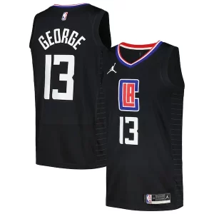 Paul George LA Clippers Jordan Brand Nike Swingman Player Jersey Statement Edition Black