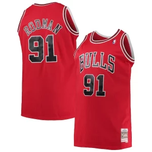 Dennis Rodman Chicago Bulls 1997/98 Big & Tall Hardwood Classics Swingman Jersey Red