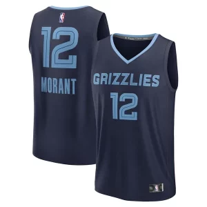 Ja Morant Memphis Grizzlies Fast Break Replica Player Jersey Icon Edition Navy