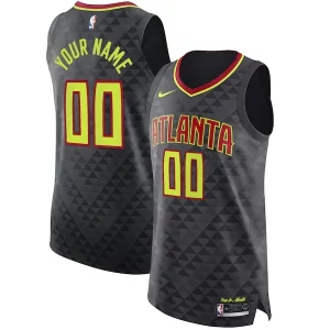 Atlanta Hawks Nike Authentic Custom Jersey Black Icon Edition