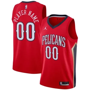 New Orleans Pelicans Jordan Brand Swingman Custom Jersey Statement Edition Red