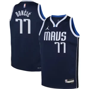 Luka Doncic Dallas Mavericks Jordan Brand Youth Swingman Jersey Statement Edition Navy