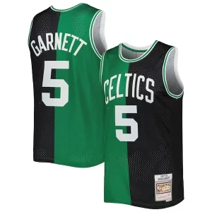 Kevin Garnett Boston Celtics Hardwood Classics 2007/08 Split Swingman Jersey Black/Kelly Green