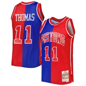 Isiah Thomas Isiah Thomas Hardwood Classics 1988/89 Split Swingman Jersey Blue/Red
