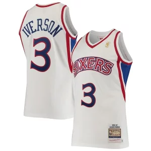 Allen Iverson Philadelphia 76ers 1996/97 Hardwood Classics Authentic Jersey White
