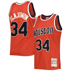 Hakeem Olajuwon Houston Rockets 1993/94 Hardwood Classics Off-Court Swingman Jersey Red