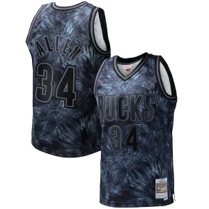 Ray Allen Milwaukee Bucks Hardwood Classics 1996/97 Tie-Dye Swingman Jersey Black