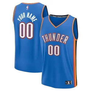 Oklahoma City Thunder Fast Break Custom Replica Jersey Icon Edition Blue
