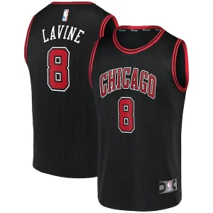 Zach LaVine Chicago Bulls Fast Break Team Replica Jersey Black Statement Edition