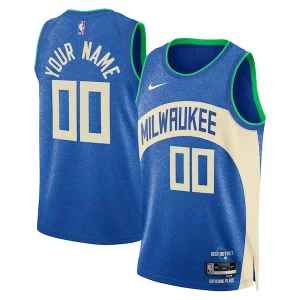 Milwaukee Bucks Nike Unisex 2023/24 Custom Swingman Jersey Royal City Edition