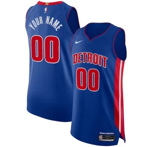 Detroit Pistons Nike Authentic Custom Jersey Blue Icon Edition