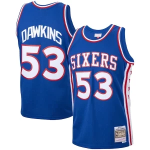Darryl Dawkins Philadelphia 76ers 1976/77 Hardwood Classics Swingman Jersey Royal