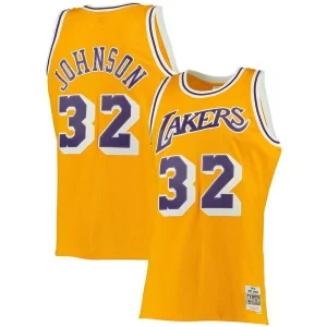 Magic Johnson Los Angeles Lakers 1984/85 Big & Tall Hardwood Classics Swingman Jersey Gold