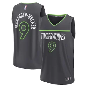 Nickeil Alexander-Walker Minnesota Timberwolves Fast Break Replica Player Jersey Statement Edition Black