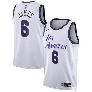 LeBron James Los Angeles Lakers Nike Unisex 2022/23 Swingman Jersey City Edition White
