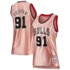 Dennis Rodman Chicago Bulls Women's 75th Anniversary Rose Gold 1997 Swingman Jersey Pink