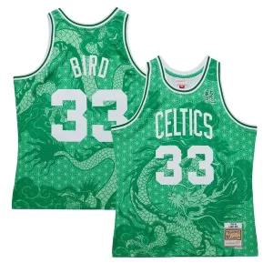 Larry Bird Boston Celtics 1985/86 Hardwood Classics Asian Heritage 6.0 Swingman Throwback Player Jersey Kelly Green