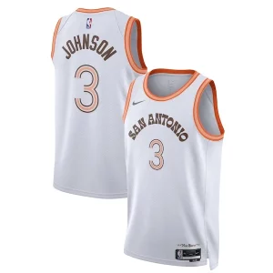 Keldon Johnson San Antonio Spurs Nike Unisex 2023/24 Swingman Jersey White City Edition