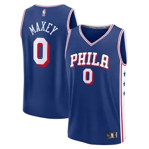 Tyrese Maxey Philadelphia 76ers Big & Tall Fast Break Jersey Icon Edition Royal