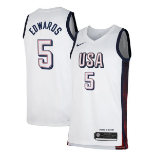Anthony Edwards Unisex Nike Men's USA Basketball 2024 Swingman Player Jersey White
