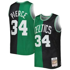 Paul Pierce Boston Celtics Hardwood Classics 2007/08 Split Swingman Jersey Black/Kelly Green