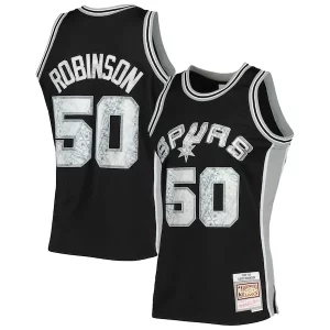 David Robinson San Antonio Spurs 1998/99 Hardwood Classics NBA 75th Anniversary Diamond Swingman Jersey Black