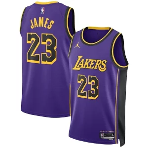 LeBron James Los Angeles Lakers Jordan Brand Unisex Swingman Jersey Statement Edition Purple
