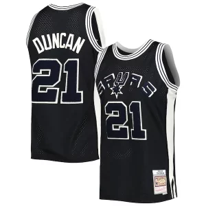 Tim Duncan San Antonio Spurs 1998/99 Hardwood Classics Off-Court Swingman Jersey Black