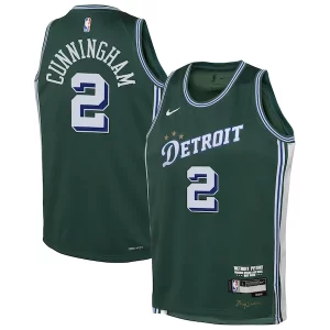 Cade Cunningham Detroit Pistons Nike Youth 2022/23 Swingman Jersey City Edition Green