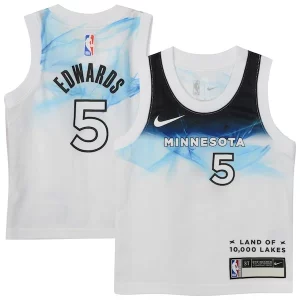 Anthony Edwards Minnesota Timberwolves Nike Toddler 2024/25 Swingman Player Jersey City Edition White