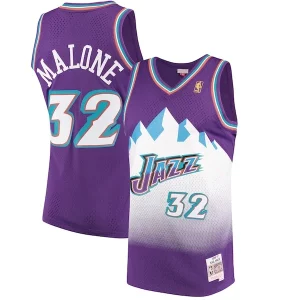 Karl Malone Utah Jazz 1996/97 Hardwood Classics Swingman Jersey Purple