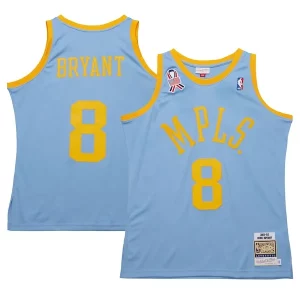Men's Los Angeles Lakers Kobe Bryant Powder Blue 2001/02 Hardwood Classics Authentic Player Jersey