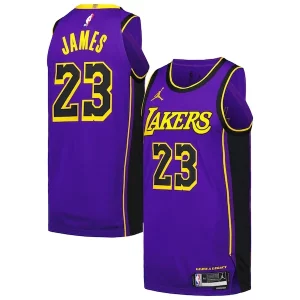 LeBron James Los Angeles Lakers Jordan Brand Authentic Player Jersey Statement Edition Purple