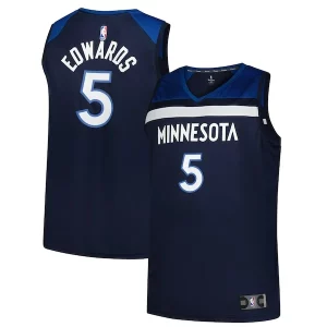 Anthony Edwards Minnesota Timberwolves Big & Tall Fast Break Jersey Icon Edition Navy
