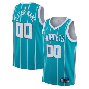 Charlotte Hornets Jordan Brand 2020/21 Swingman Custom Jersey Icon Edition Teal