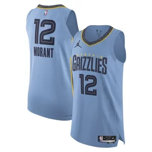 Ja Morant Memphis Grizzlies Jordan Brand Authentic Player Jersey Statement Edition Light Blue