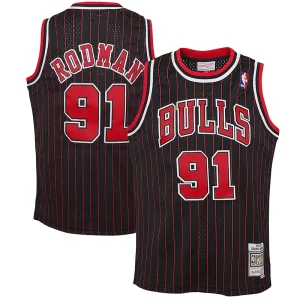 Dennis Rodman Chicago Bulls Youth 1995/96 Hardwood Classics Swingman Jersey Black