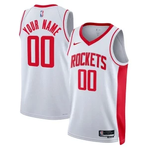 Houston Rockets Nike Unisex Swingman Custom Jersey White Association Edition