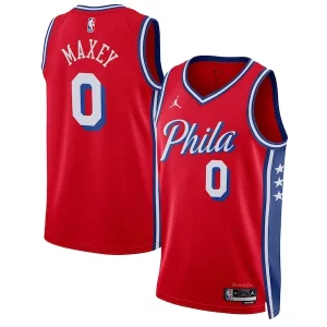 Tyrese Maxey Philadelphia 76ers Jordan Brand Unisex Swingman Jersey Statement Edition Red