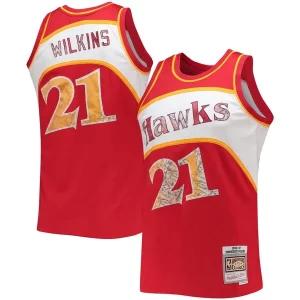 Dominique Wilkins Atlanta Hawks 1986/87 Hardwood Classics NBA 75th Anniversary Diamond Swingman Jersey Red