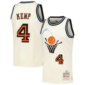 Shawn Kemp Cleveland Cavaliers Chainstitch Swingman Jersey Cream